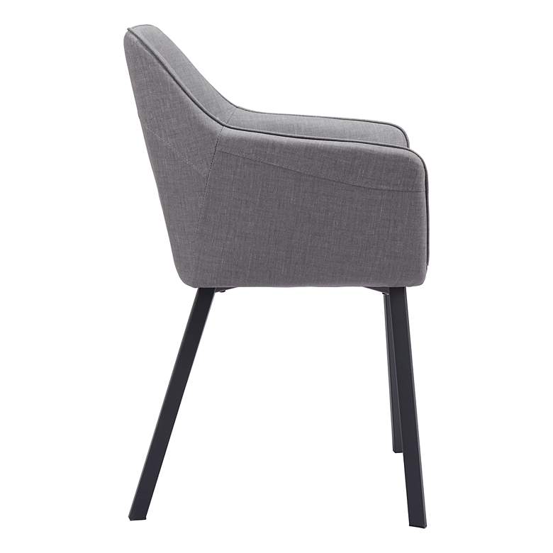 Image 4 Zuo Adage Gray Fabric Dining Chair more views