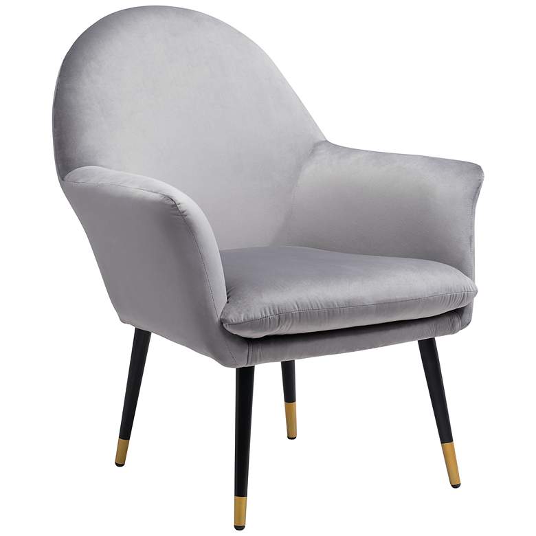 Image 3 Zuo Alexandria Light Gray Fabric Accent Chair
