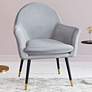 Zuo Alexandria Light Gray Fabric Accent Chair in scene