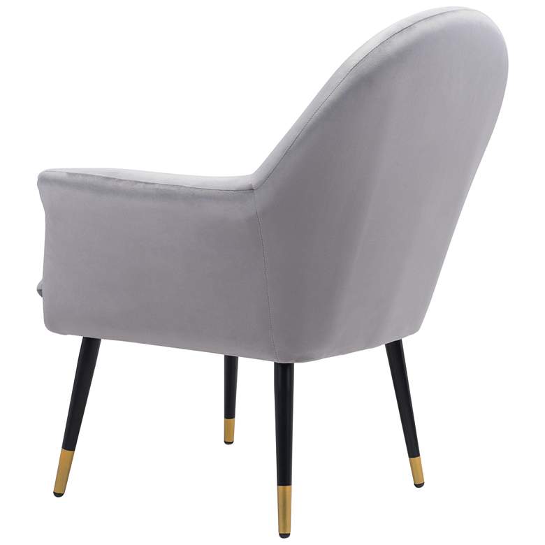 Image 7 Zuo Alexandria Light Gray Fabric Accent Chair more views