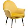 Zuo Alexandria Yellow Fabric Accent Chair in scene