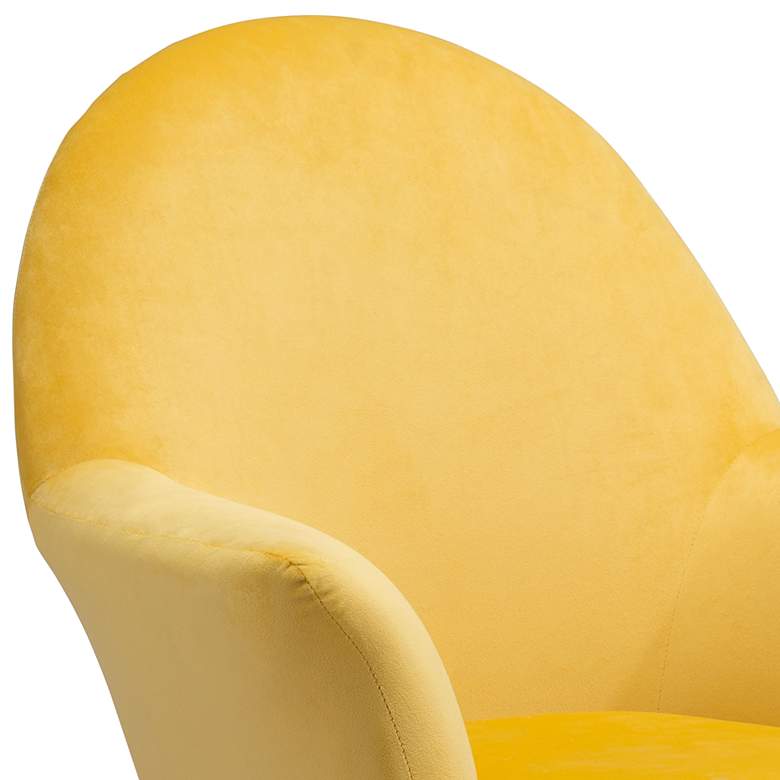 Image 4 Zuo Alexandria Yellow Fabric Accent Chair more views
