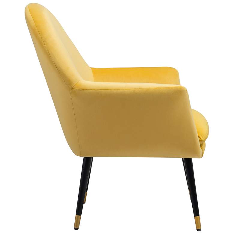Image 5 Zuo Alexandria Yellow Fabric Accent Chair more views