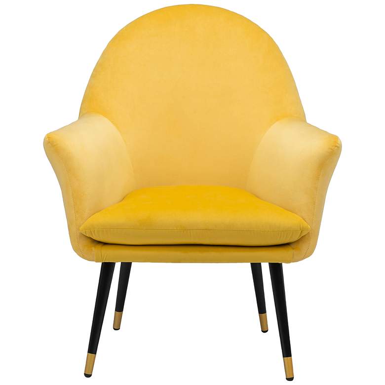 Image 6 Zuo Alexandria Yellow Fabric Accent Chair more views