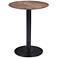 Zuo Alto 23 1/2" Wide Brown and Black Bistro Table
