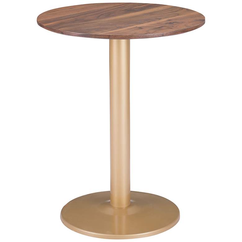 Image 2 Zuo Alto 23 1/2 inch Wide Brown and Gold Bistro Table