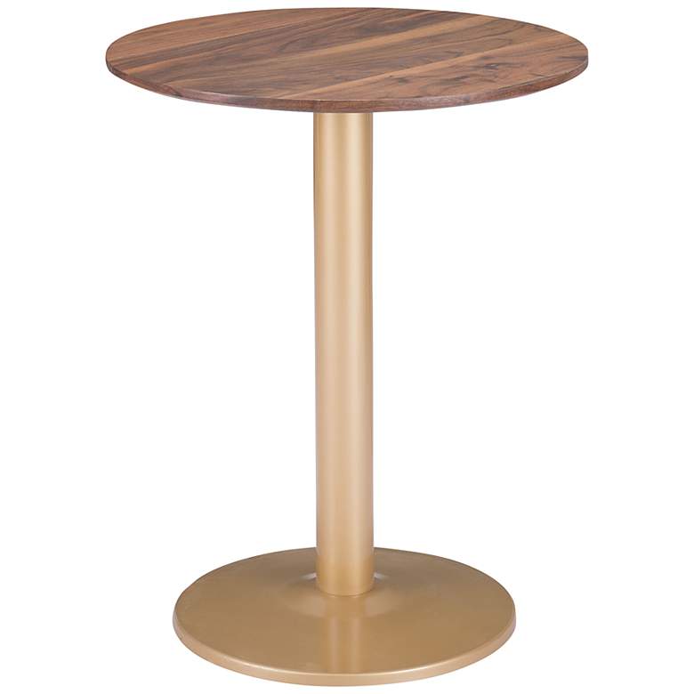 Image 2 Zuo Alto 23 1/2" Wide Brown and Gold Bistro Table