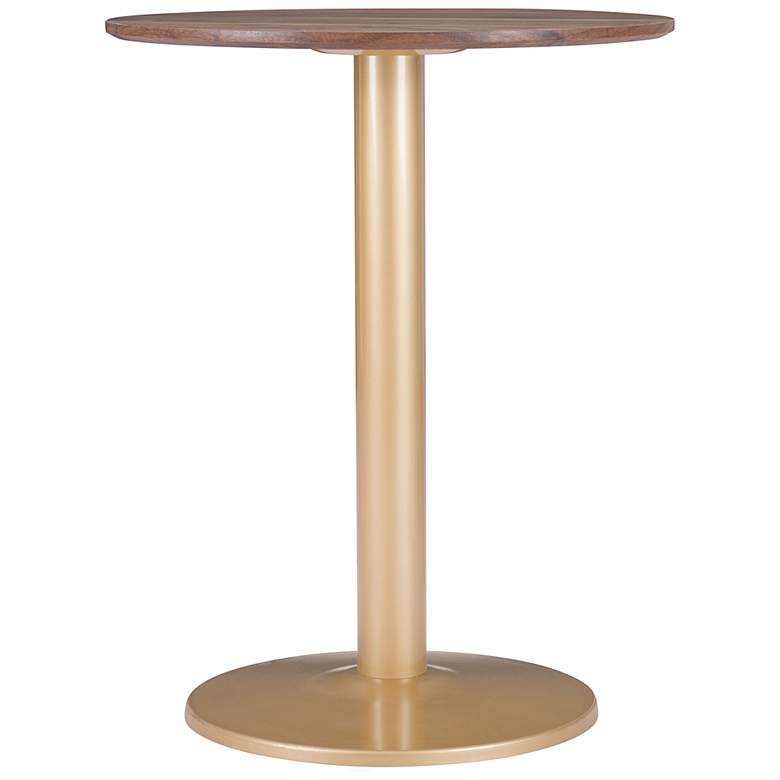 Image 7 Zuo Alto 23 1/2 inch Wide Brown and Gold Bistro Table more views