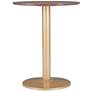 Zuo Alto 23 1/2" Wide Brown and Gold Bistro Table in scene