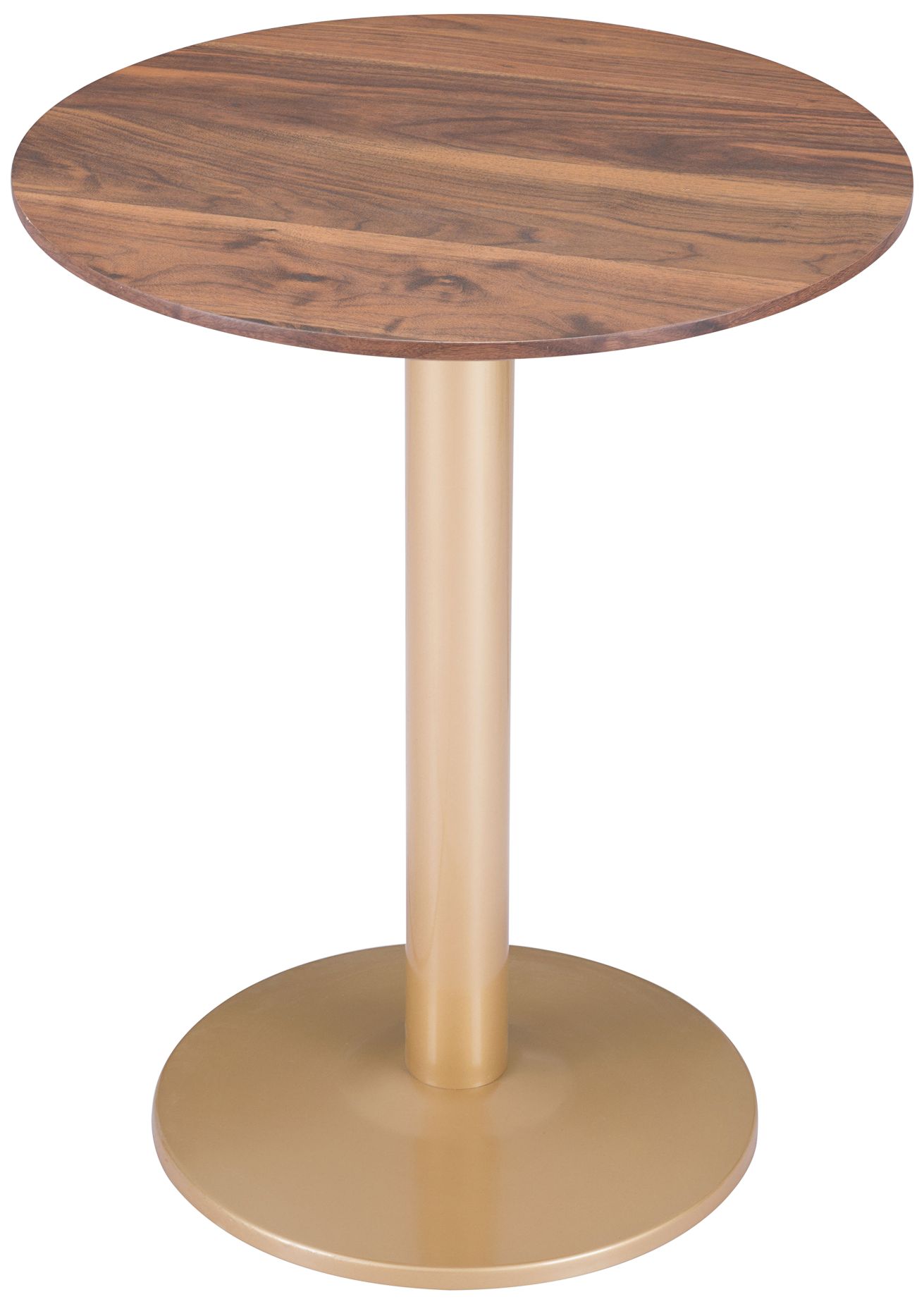 Zuo Alto 23 1/2" Wide Brown and Gold Bistro Table in scene