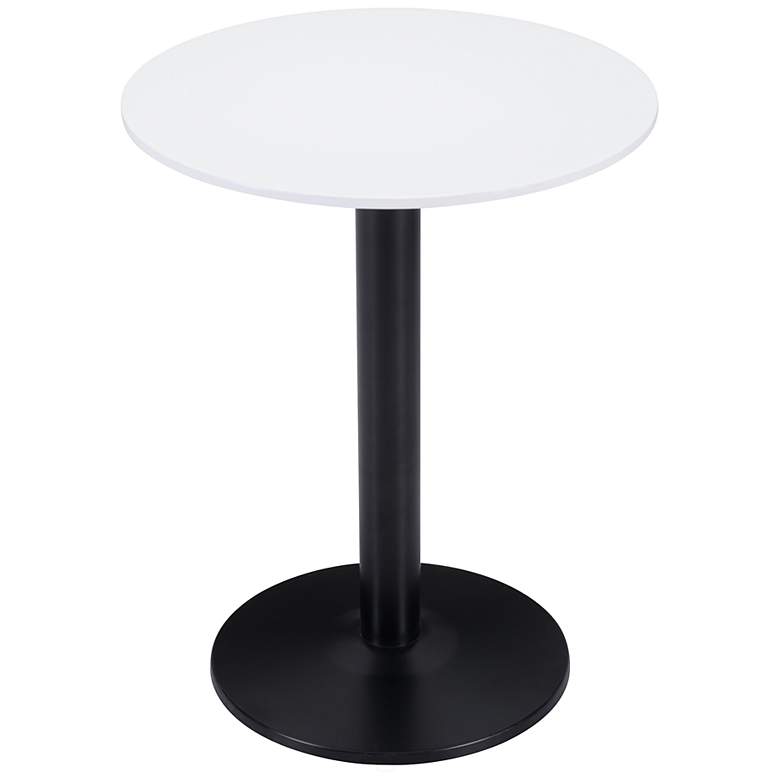 Image 7 Zuo Alto 23 1/2 inch Wide White and Black Bistro Table more views