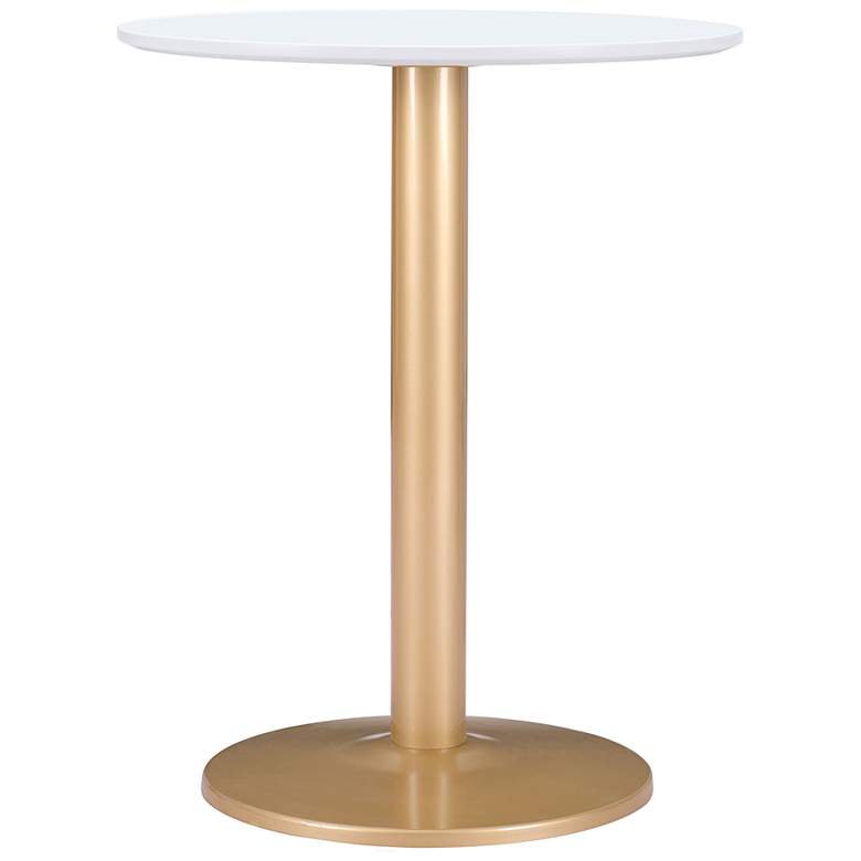 Image 6 Zuo Alto 23 1/2" Wide White and Gold Bistro Table more views