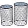 Zuo Amelia Black Round Side Tables Set of 2
