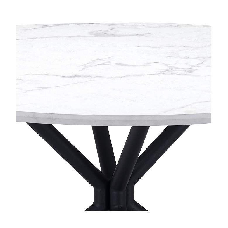 Image 2 Zuo Amiens 47 1/4" Wide White Round Dining Table more views