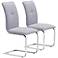 Zuo Anjou Modern Gray Dining Chair Set of 2