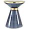 Zuo Apollo 14 3/4" Wide Round Blue Glass Modern Side Table