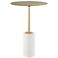Zuo Asa 15 1/2" Wide Gold Side Table