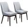Zuo Ashmore Charcoal Gray Dining Chairs Set of 2