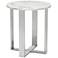 Zuo Atlas 18" Wide Brushed Stainless Steel Modern End Table