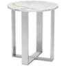 Zuo Atlas 18" Wide Brushed Stainless Steel Modern End Table