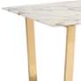 Zuo Atlas 71" Wide White Stone and Gold Dining Table