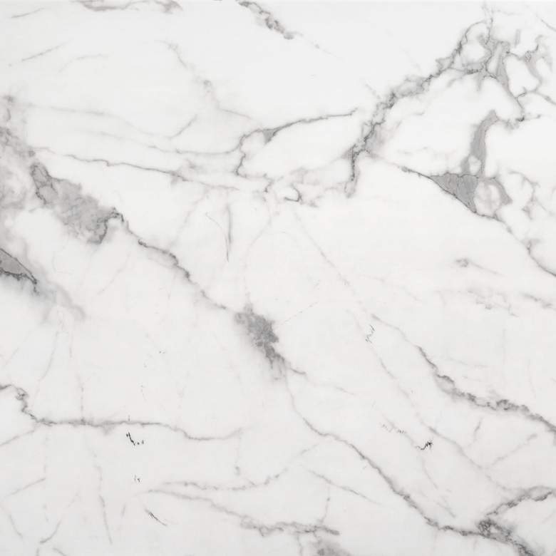 Image 3 Zuo Atlas 71" Wide White Stone and Silver Dining Table more views