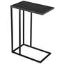 1_Zuo Atom 16 1/2" Wide Black Metal Rectangular Side Table