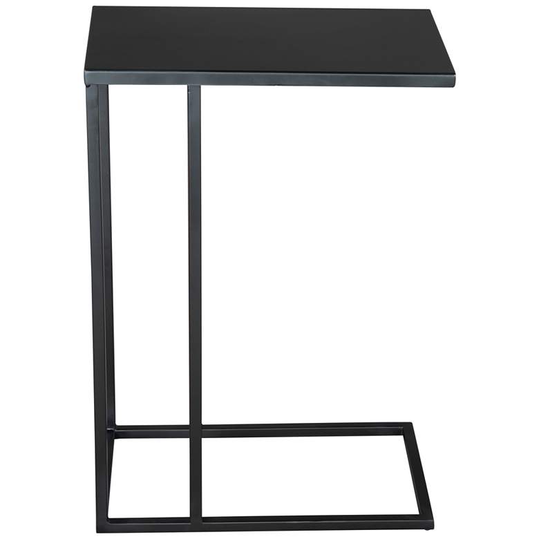 Zuo Atom 16 1/2&quot; Wide Black Metal Rectangular Side Table more views