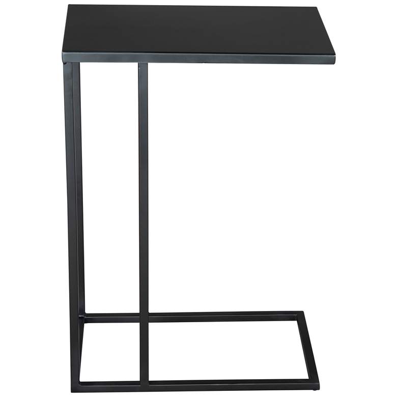 Image 3 Zuo Atom 16 1/2" Wide Black Metal Rectangular Side Table more views