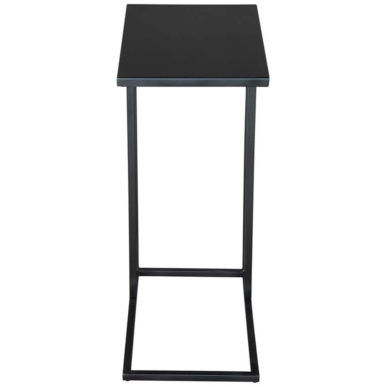 Image 4 Zuo Atom 16 1/2" Wide Black Metal Rectangular Side Table more views
