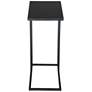 4_Zuo Atom 16 1/2" Wide Black Metal Rectangular Side Table more views