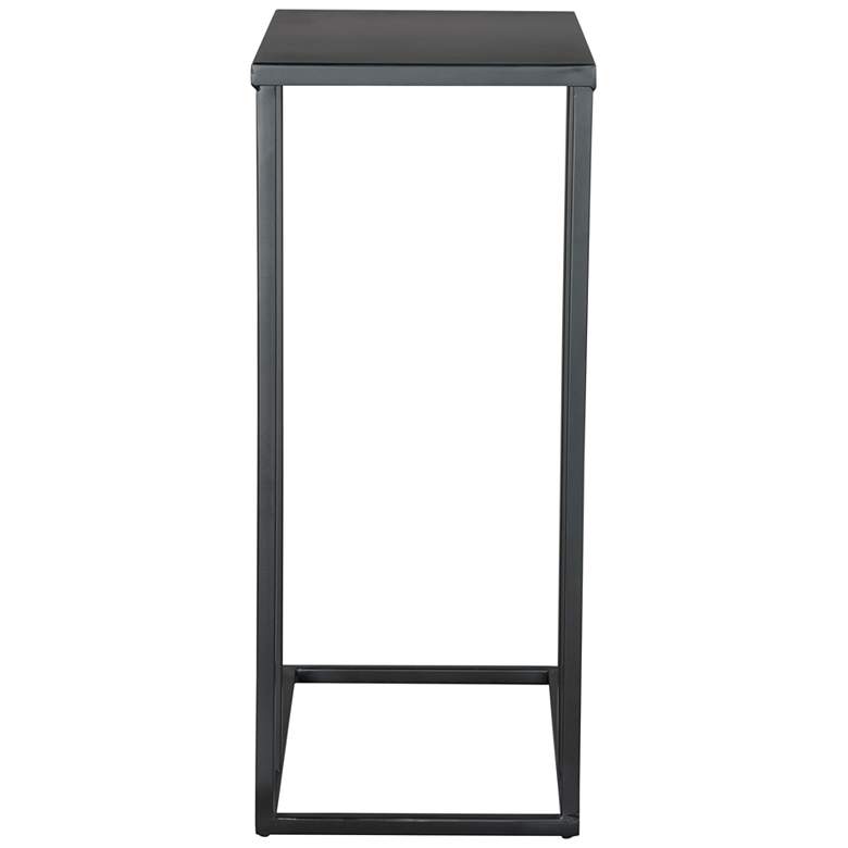Image 5 Zuo Atom 16 1/2" Wide Black Metal Rectangular Side Table more views