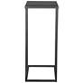 5_Zuo Atom 16 1/2" Wide Black Metal Rectangular Side Table more views