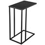 6_Zuo Atom 16 1/2" Wide Black Metal Rectangular Side Table more views