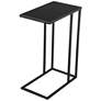 7_Zuo Atom 16 1/2" Wide Black Metal Rectangular Side Table more views
