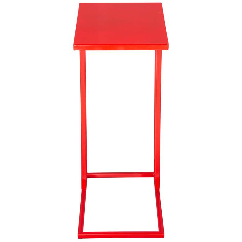 Image 4 Zuo Atom 16 1/2" Wide Red Metal Rectangular Side Table more views