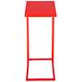 Zuo Atom 16 1/2" Wide Red Metal Rectangular Side Table