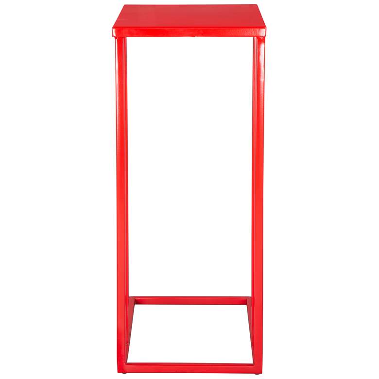 Image 5 Zuo Atom 16 1/2" Wide Red Metal Rectangular Side Table more views