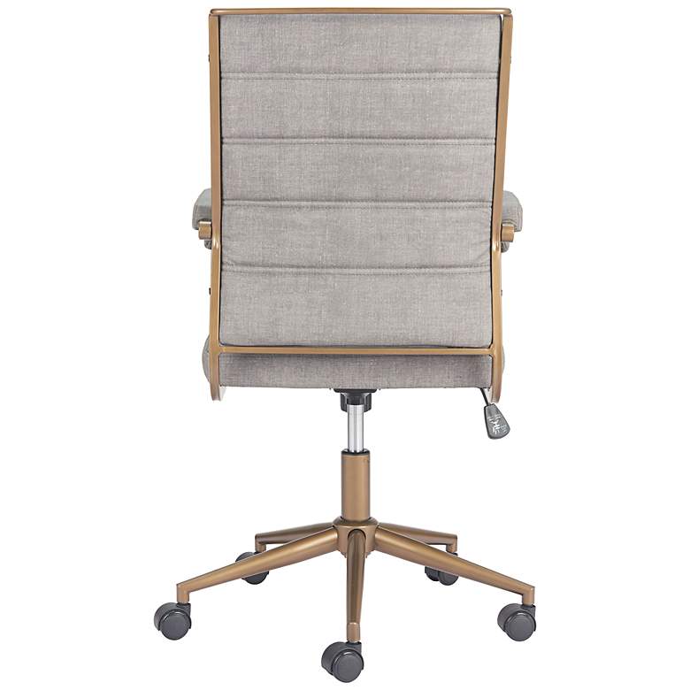 Image 7 Zuo Auction Gray Faux Leather Adjustable Swivel Office Chair more views