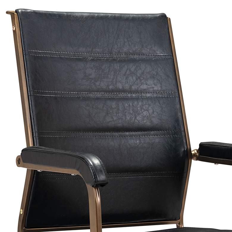 Image 2 Zuo Auction Vintage Black Adjustable Swivel Office Chair more views