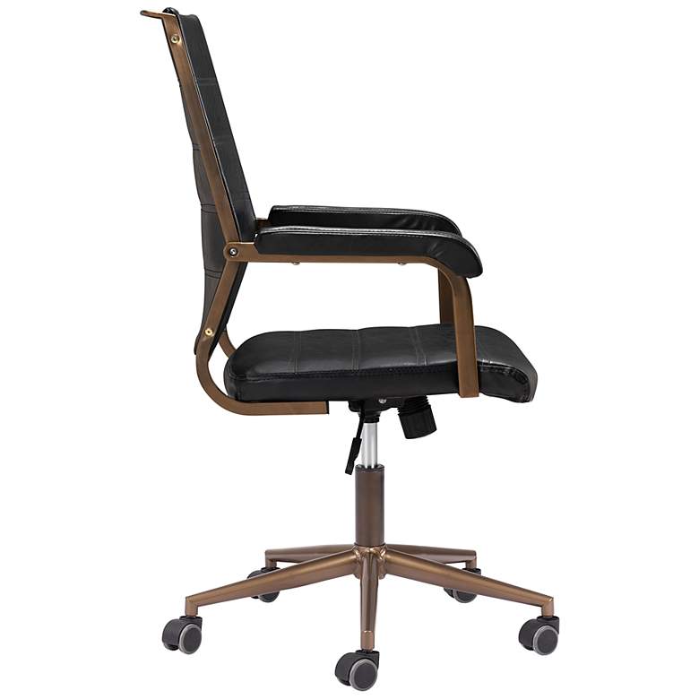 Image 5 Zuo Auction Vintage Black Adjustable Swivel Office Chair more views