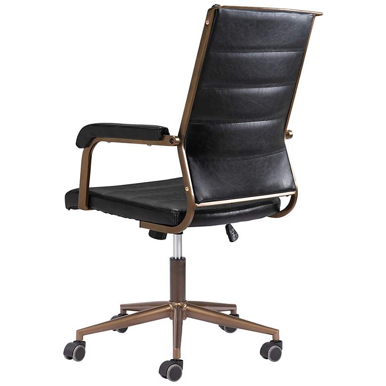 Image 7 Zuo Auction Vintage Black Adjustable Swivel Office Chair more views