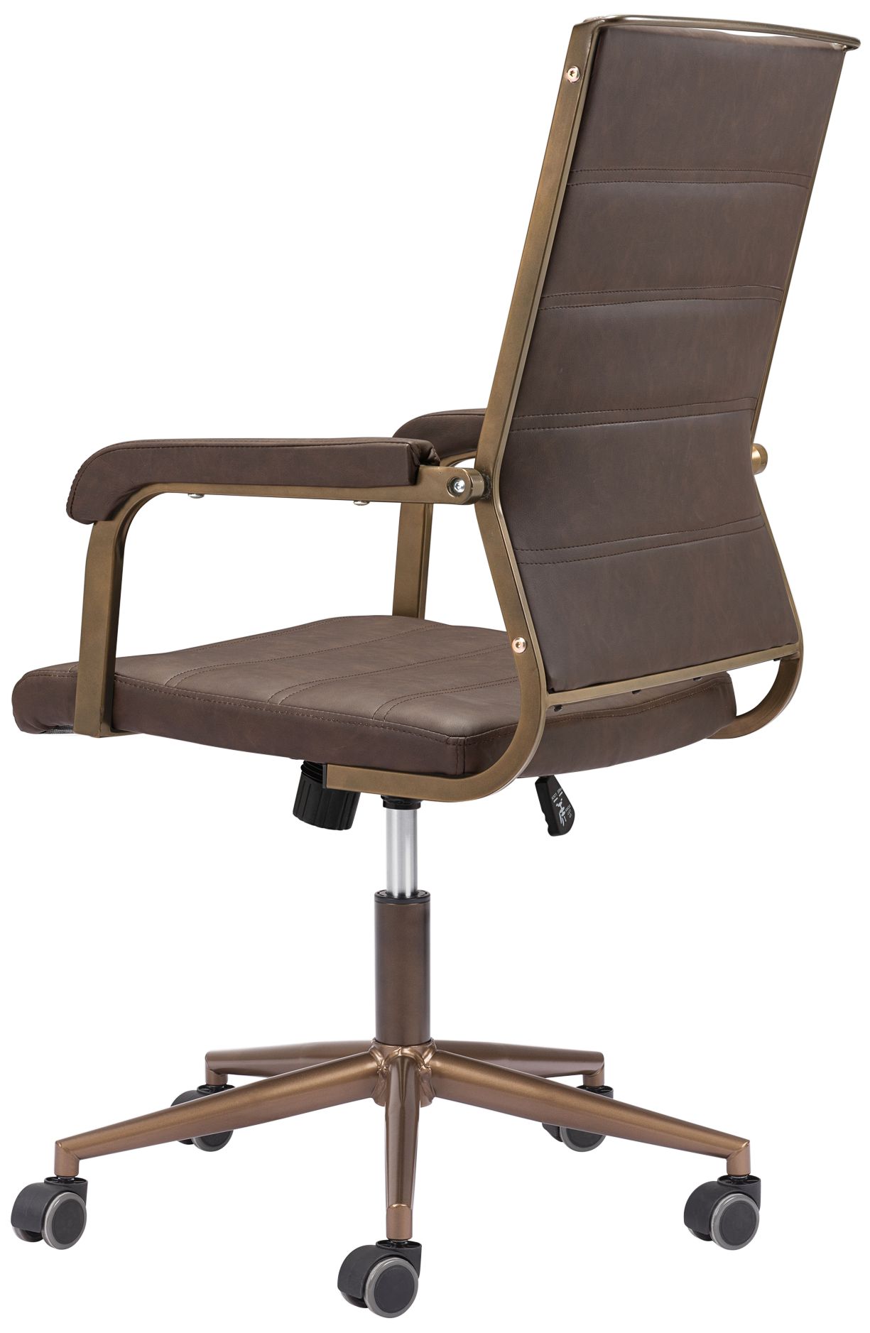Zuo Auction Vintage Brown Adjustable Swivel Office Chair