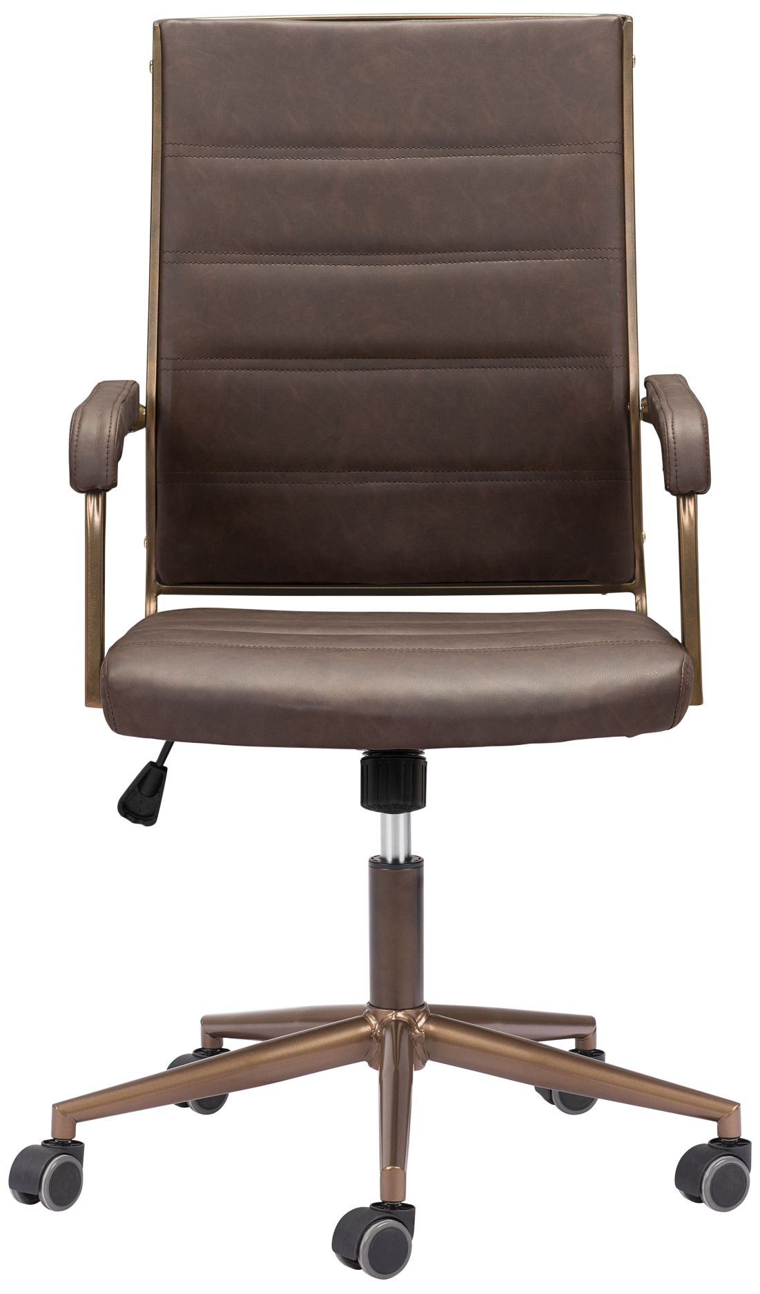Zuo Auction Vintage Brown Adjustable Swivel Office Chair