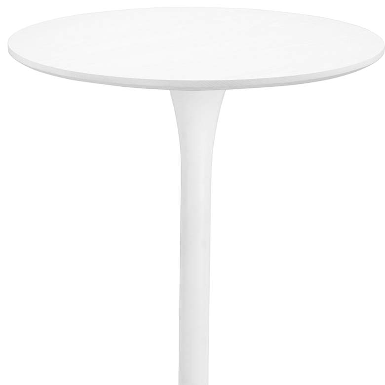 Image 2 Zuo Auray 23 3/4" Wide White Round Bar Table more views