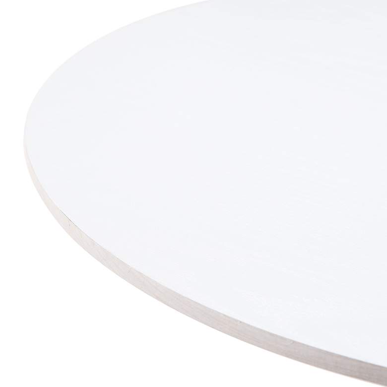 Image 3 Zuo Auray 23 3/4" Wide White Round Bar Table more views