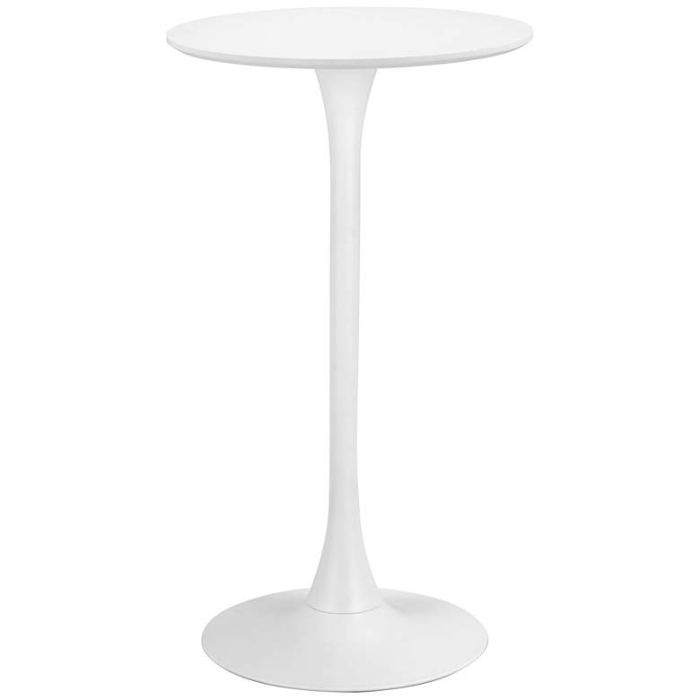 Image 7 Zuo Auray 23 3/4" Wide White Round Bar Table more views