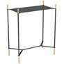 Zuo Austin 19 1/4"W Painted Black and Gold Side Metal Table