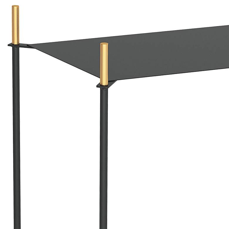 Image 3 Zuo Austin 19 1/4"W Painted Black and Gold Side Metal Table more views