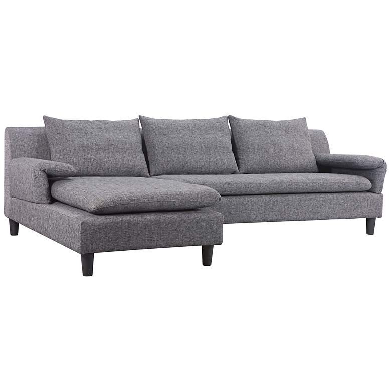 Image 1 Zuo Axiom Ash Gray Fabric Sectional Sofa